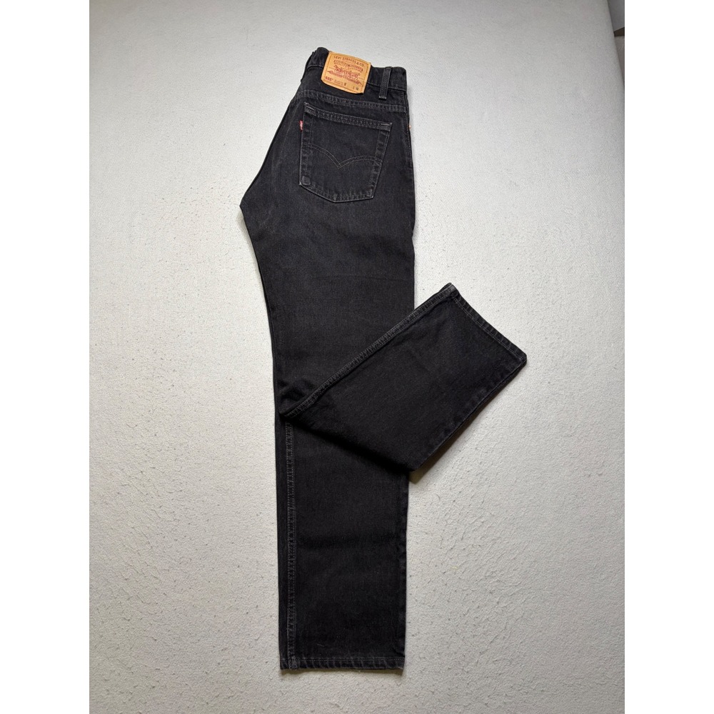 Levi's Jeans Women 11 Med Black 555 Relaxed Fit Straight Leg Vintage 90s USA